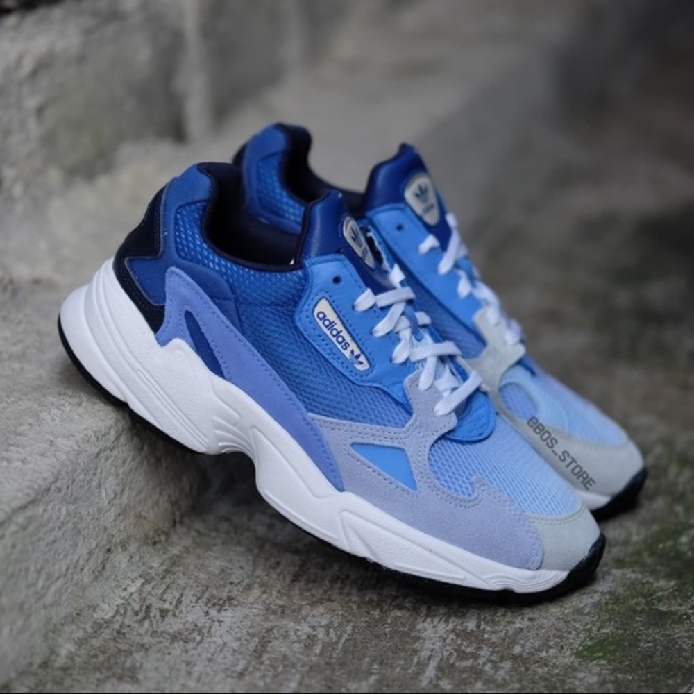 Adidas Falcon Sneakers Blue Ombre Colorblock Kylie Shoes Retro Royal Pastel